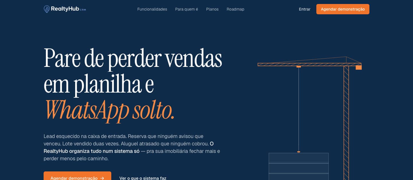 Tela do RealtyHub CRM