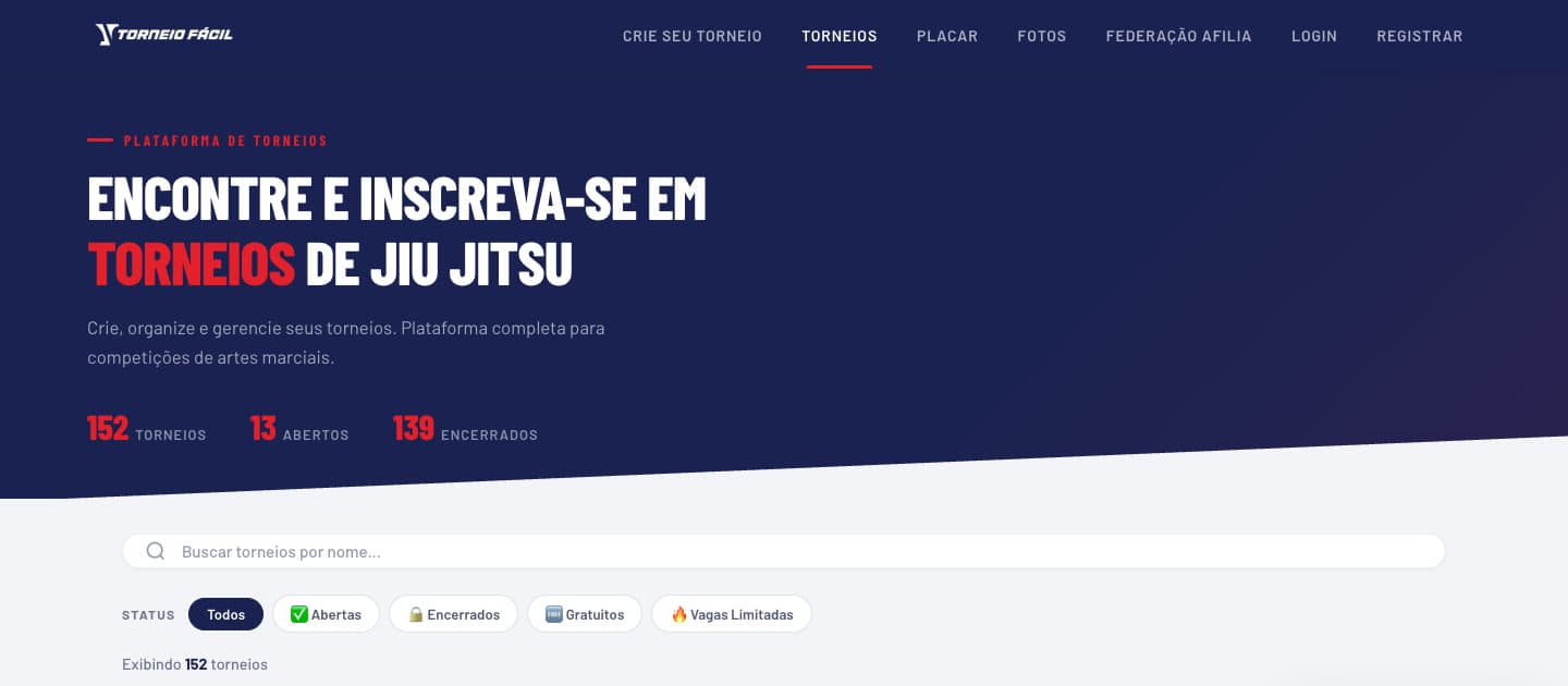 Tela do Torneio Fácil